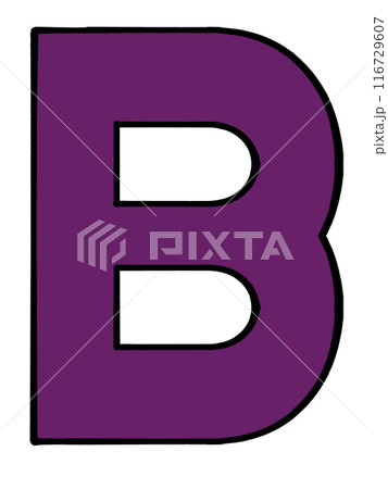 シンプルなアルファベットBのイラスト素材 116729607