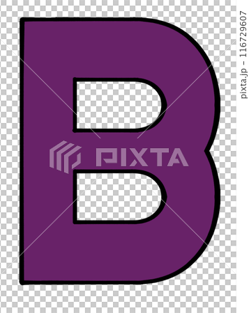 シンプルなアルファベットBのイラスト素材 116729607