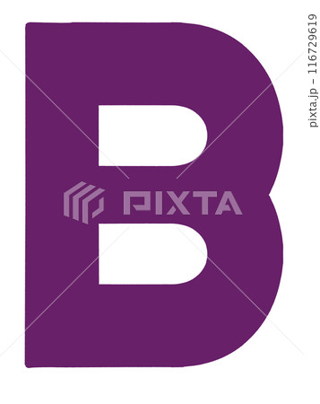 シンプルなアルファベットBのイラスト素材 116729619