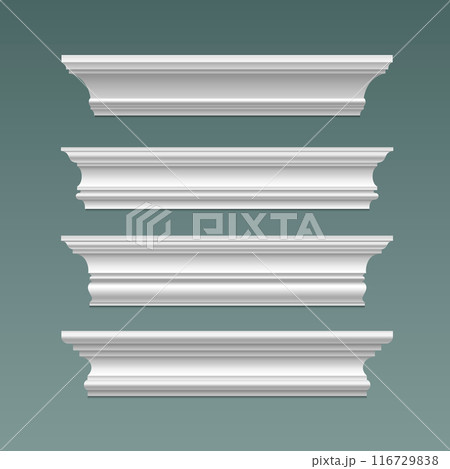 Crown cornice trim for ceiling. Wall moulding 116729838