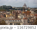 バチカンのサン・ピエトロ大聖堂とローマの街並み 116729852