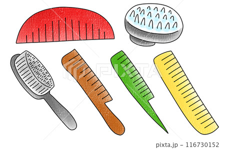 ゆるめシンプル櫛セット　アナログ風 116730152