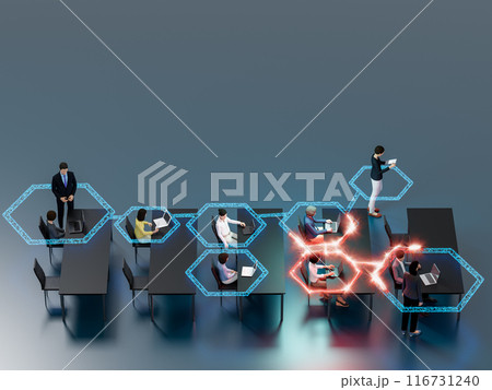 サイバー攻撃で狙われるオフィス 116731240