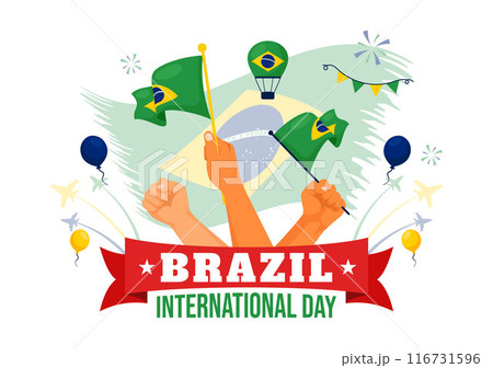 Happy Brazil Independence Day Vector Illustration on September 7 with Waving Flag and Ribbon in a National Holiday Flat Style Cartoon Background Happy Brazil Independence Day Vector Illustration on September 7 with Waving Flag and Ribbon in a National Holiday Flat Style Cartoon Background 116731596