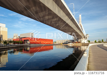 【青森港:青森ベイエリア】早朝の青森駅周辺ベイエリア 【青森港:青森ベイエリア】早朝の青森駅周辺ベイエリア 116731716