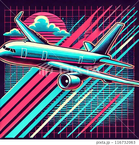 1980年代風の飛行機イラスト 116732063