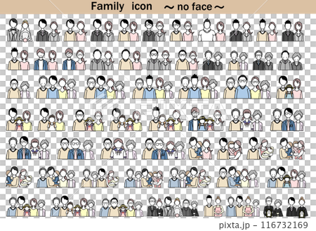 人物のアイコン　顔なし 116732169