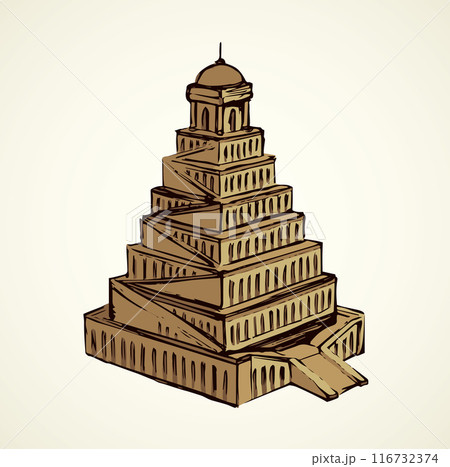Tower of Babel. Vector drawing 116732374
