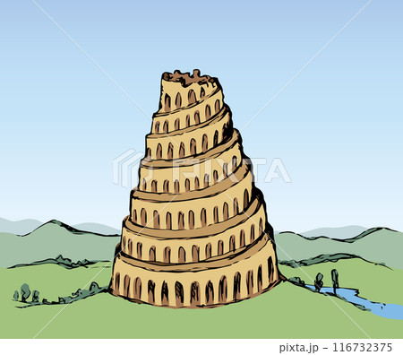 Tower of Babel. Vector drawing Tower of Babel. Vector drawing 116732375