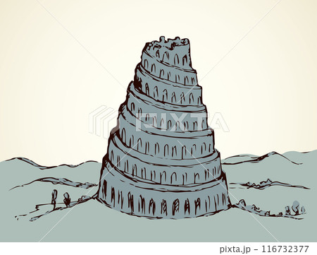 Tower of Babel. Vector drawing 116732377