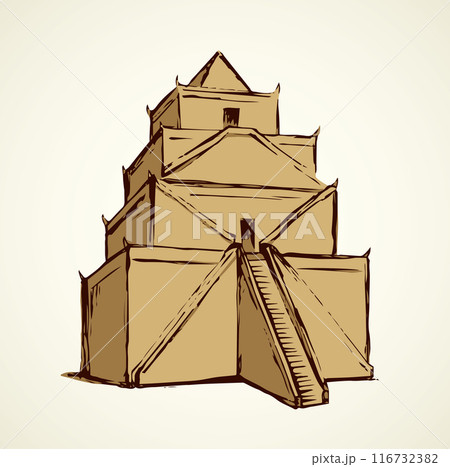 Tower of Babel. Vector drawing Tower of Babel. Vector drawing 116732382