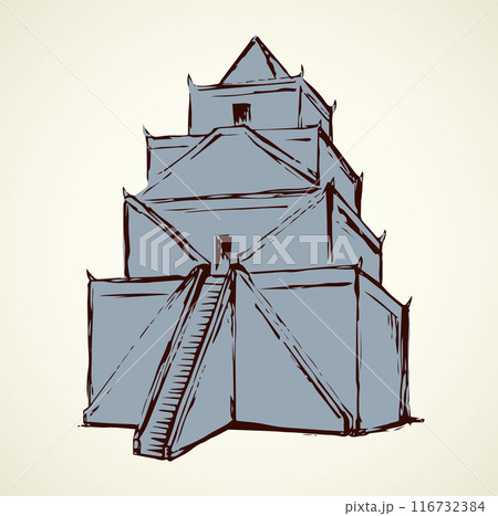 Tower of Babel. Vector drawing Tower of Babel. Vector drawing 116732384