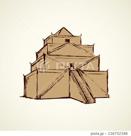 Tower of Babel. Vector drawing 116732386