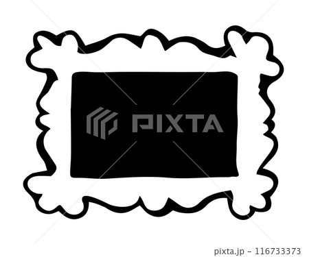 Framed mirror. Vector drawing icon 116733373