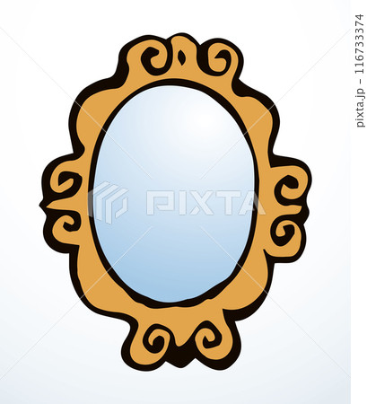 Framed mirror. Vector drawing icon 116733374