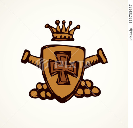 Coat of arms. Vector drawing 116733487