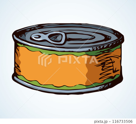 Fish Can. Vector drawing icon 116733506