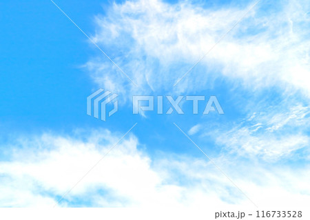 青空と白い雲・背景素材 青空と白い雲・背景素材 116733528
