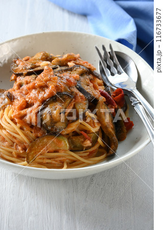 茄子とツナのトマトソースパスタ 茄子とツナのトマトソースパスタ 116733677