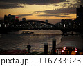 屋形船と夕焼け　浅草　隅田川 116733923