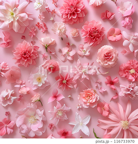 ピンクの花の背景 ピンクの花の背景 116733970