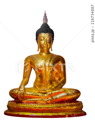 Buddha statue on white background Buddha statue on white background 116734887