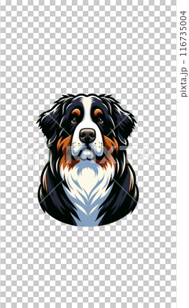 Color image of a Swiss Bernese Mountain Dog, large, powerful but gentle in nature. Color image of a Swiss Bernese Mountain Dog, large, powerful but gentle in nature. 116735004