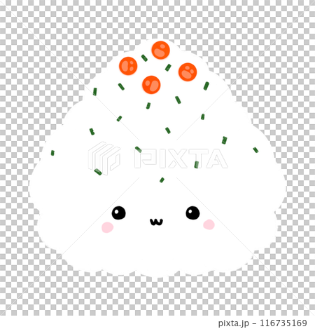Cute Onigiri Cartoon illustration Kawaii Onigiri Topping With Nori And Ikura Cartoon Logo Onigiri Japanese Food Cartoon Rice Ball Cartoon Bento Cartoon 116735169