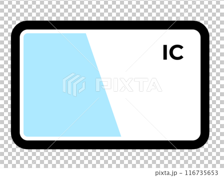 ICカードのベクターアイコン, キャッシュレス決済, 交通系、電子マネー ICカードのベクターアイコン, キャッシュレス決済, 交通系、電子マネー 116735653