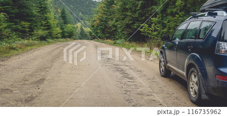 car for traveling with a mountain road car for traveling with a mountain road 116735962