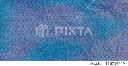 Hand dyed textile background. Cotton fabric texture 116736649