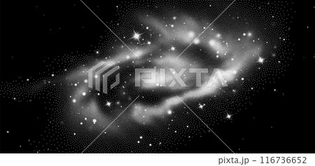 Galaxy vector background black and white illustration Galaxy vector background black and white illustration 116736652