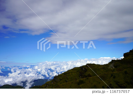 Side View of Mountain with Blue Sky Side View of Mountain with Blue Sky 116737057