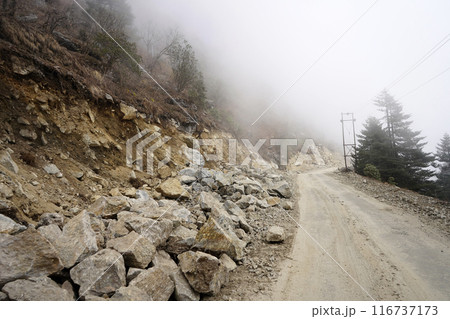 Sikkim Road condition after the land Slide Sikkim Road condition after the land Slide 116737173