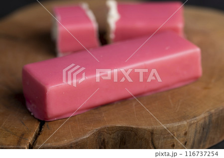 sweet soft cottage cheese in raspberry glaze sweet soft cottage cheese in raspberry glaze 116737254