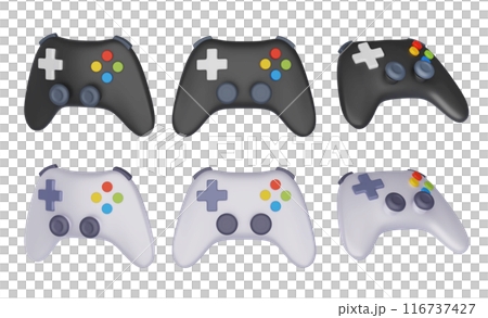 2color joystick controller gamepad 3D graphic 116737427