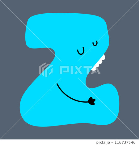 Doodle style colorful alphabet, uppercase letter Z with cute faces and hands Doodle style colorful alphabet, uppercase letter Z with cute faces and hands 116737546