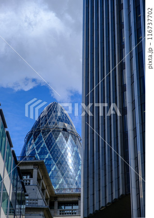 View of modern office buildings in the City of London near Liverpool Street, the United Kingdom 116737702