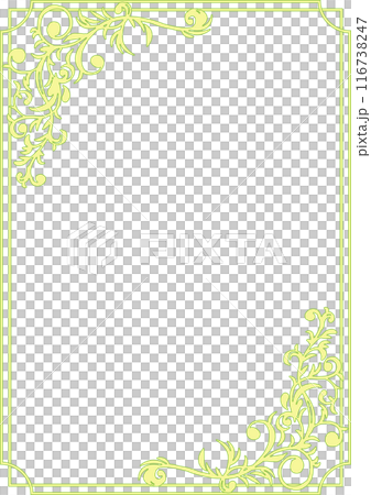 A gorgeous frame with a plant motif. Western-style picture frame. (A4 portrait) A gorgeous frame with a plant motif. Western-style picture frame. (A4 portrait) 116738247