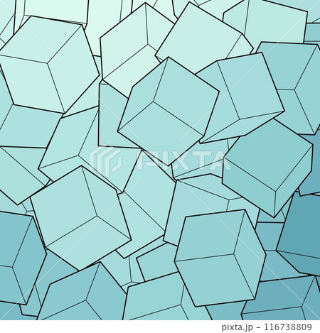 Light blue background from cubes. Vector illustration for your graphic design. Vector illustration for your graphic design. eps 10 116738809