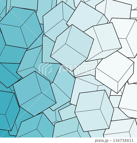 Blue background from cubes. Presentation template. polygonal style. Geometric background. eps 10 116738811