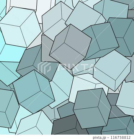 Geometric background with blue cubes. Design element. eps 10 116738812