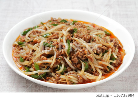 もやしとピーマンの麻婆炒め もやしとピーマンの麻婆炒め 116738994