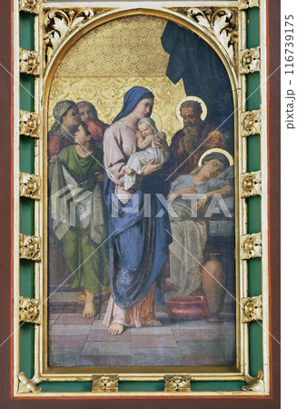 Presentation of Jesus in the Temple, altar of Virgin Mary in Zagreb cathedral Presentation of Jesus in the Temple, altar of Virgin Mary in Zagreb cathedral 116739175