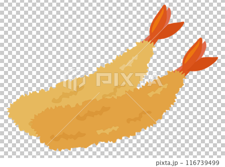 Fried food: 2 fried shrimp 116739499