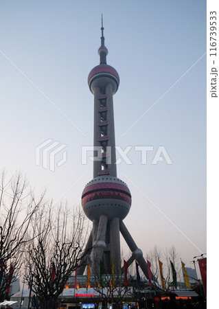 Oriental Pearl Tower in Lujiazui Financial District in Shanghai, China 116739533