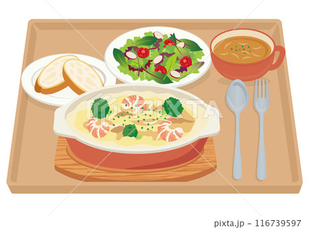 洋食_グラタン（グラタンセット）トレイあり 116739597