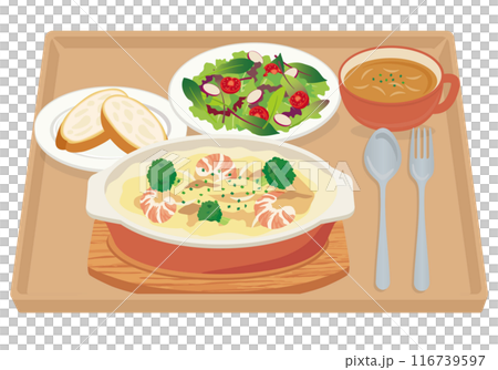 洋食_グラタン（グラタンセット）トレイあり 116739597