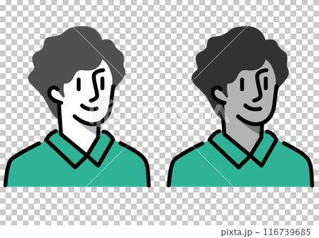 Set of simple male icons 116739685