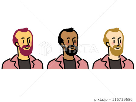 シンプルな男性アイコンのセット 116739686